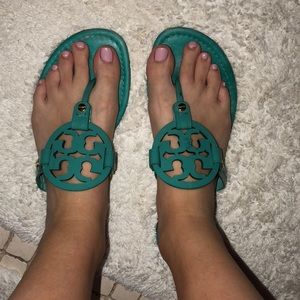 Turquoise Tory Burch Sandals